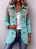 Flora - Floral Leopard Ruffle Jacket