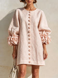 Felicity - Blush Floral Sleeve Mini Dress
