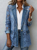 Esme - Floral Lace Panel Blazer
