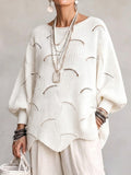 Seren - Open-Knit Wave Jumper