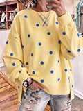 Elsie - Polka Dot Drop Shoulder Sweatshirt