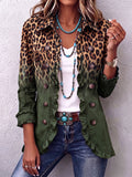 Rosamund - Leopard Print Ruffle Blazer Jacket