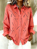 Georgina - Printed Button Front Blouse