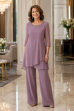 Diana - Layered Tunic And Wide-Leg Trouser Set