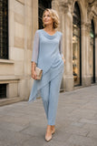 Yvonne - Draped Chiffon Occasion Trouser Set