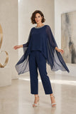Vanessa - Embellished Capelet Top And Trouser Set