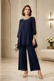 Cassandra - Beaded Two-Piece Trouser Suit