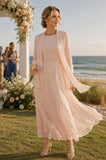 Imogen - Elegant Beaded Waist Dress And Jacket Set