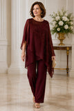 Ophelia - Embroidered Overlay Two Piece Trouser Suit