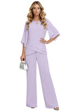 Hazel - Elegant Embellished Two-Piece Trouser Set