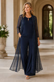 Georgina - Three-Piece Sheer Duster Trouser Suit