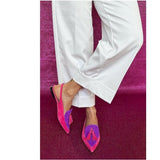 Francesca - Fuchsia Tasselled Slingback Flats