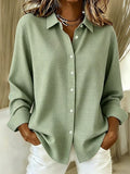 Annabel - Relaxed Gingham Button-Front Blouse