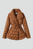 Flora - Belted Quilted Padded Coat