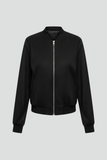 Iris - Classic Black Bomber Jacket