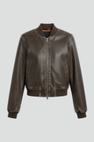Darcie - Faux Leather Bomber Jacket
