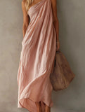 Helena - One-Shoulder Draped Maxi Dress