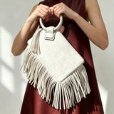 Margot - Fringed Ring-Handle Clutch Bag
