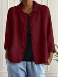 Arabella - Deep Wine Relaxed Blouse