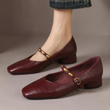 Daphne - Block Heel Mary Jane Shoes