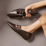 Rosamund - Brogue-Detail Double-Strap Mary Jane Flats