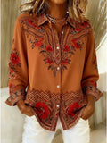 Primrose - Artistic Floral Long Sleeve Blouse