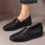 Hazel - Floral Detail Slip-On Loafers
