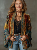 Cecilia - Bohemian Patterned Open-Front Kimono Jacket