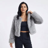 Genevieve - Cropped Faux Fur Jacket
