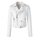 Juliet - Belted Cropped Biker Jacket