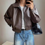 Eleanor - Relaxed Vegan Leather Bomber Jacket