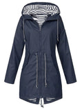Seren - Hooded Drawstring Rain Coat