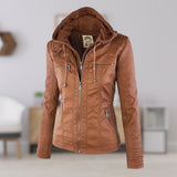 Saskia - Hooded Moto Jacket
