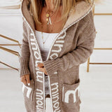 Iona - Hooded Open-Front Knit Cardigan