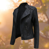 Sienna - Faux Leather Biker Jacket