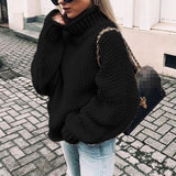 Freya - Oversized Chunky Knit Roll Neck Jumper
