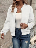 Ottilie - Textured Zip-Up Bomber Jacket
